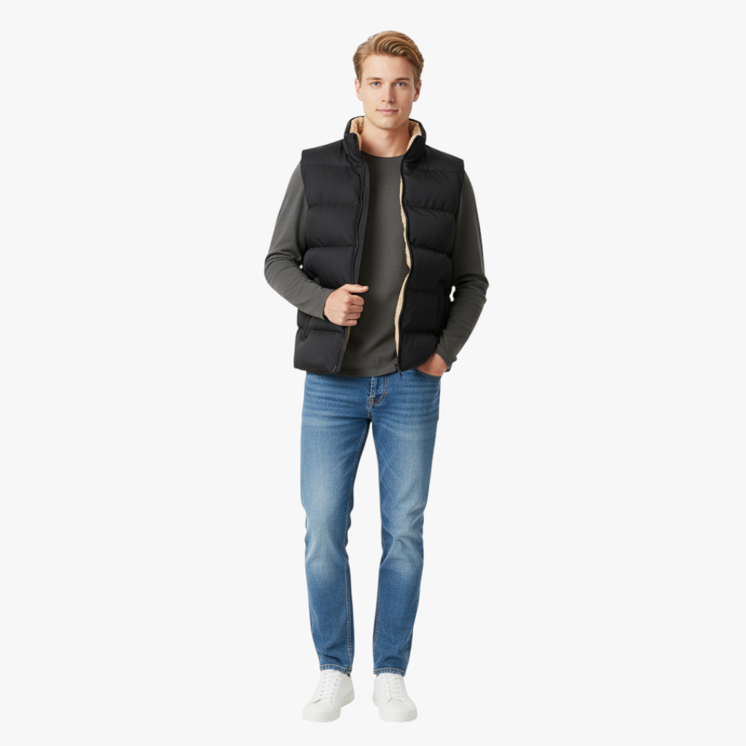 Nicolas | Bodywarmer 2-Side with Fur for Men