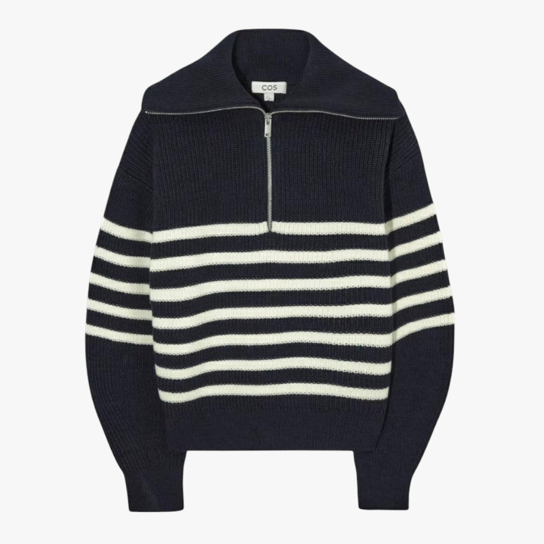 Miles & Luna 100% Cashmere Knitted Zip Neck Jumper with Luxurious Soft Finish for Men