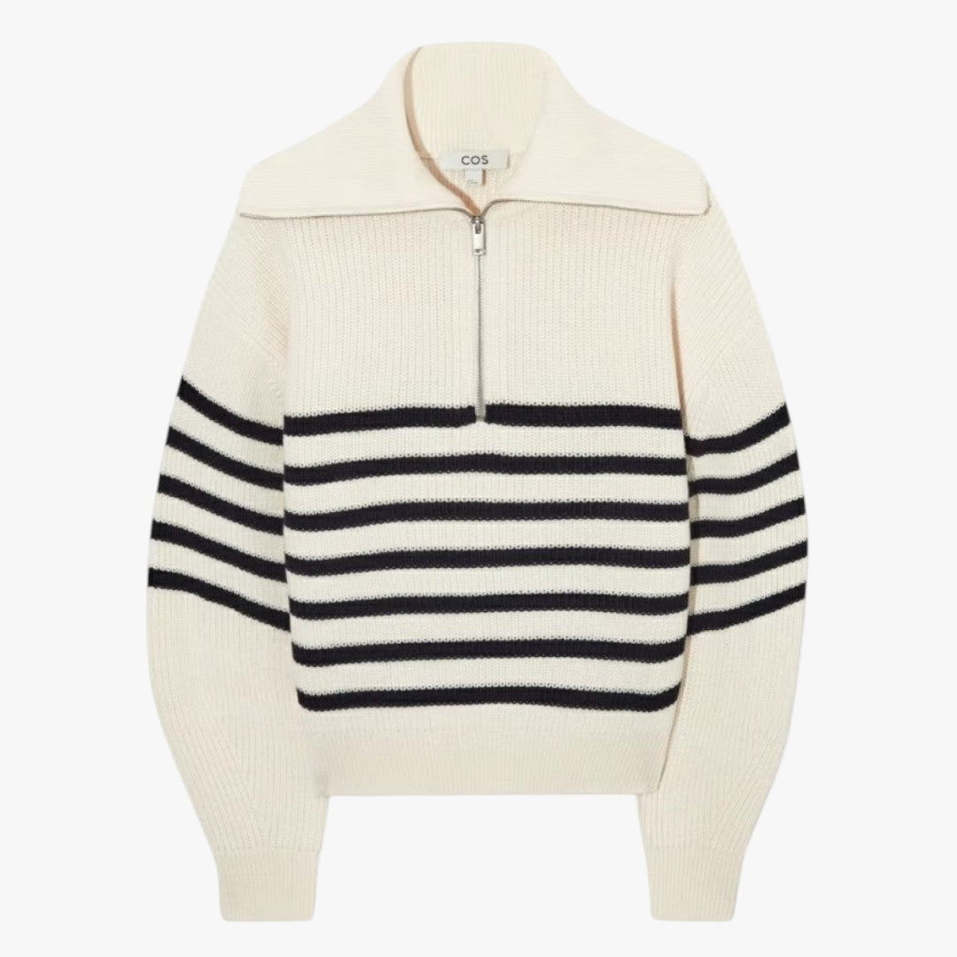 Miles & Luna 100% Cashmere Knitted Zip Neck Jumper with Luxurious Soft Finish for Men