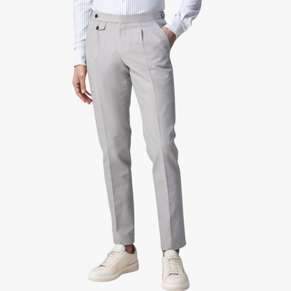 Miles & Luna 2-Piece Linen Blend Suit Set Smart Tailored Casual Business Look for Men