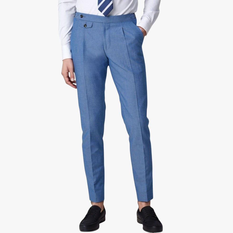 Miles & Luna 2-Piece Linen Blend Suit Set Smart Tailored Casual Business Look for Men