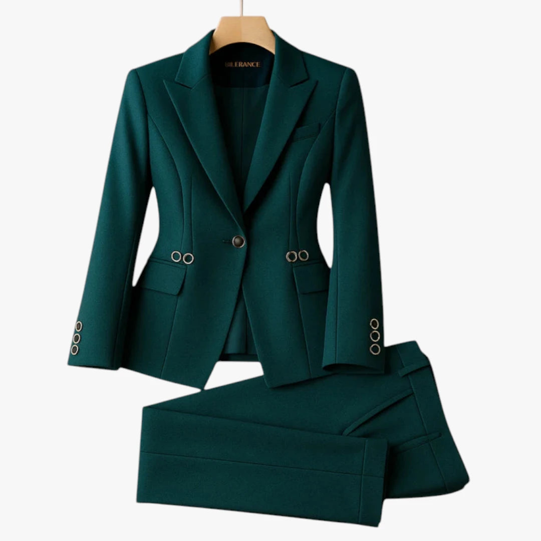 Miles & Luna Blazer Set – Fitted Blazer Jacket & Stretch Trousers for Business Looks