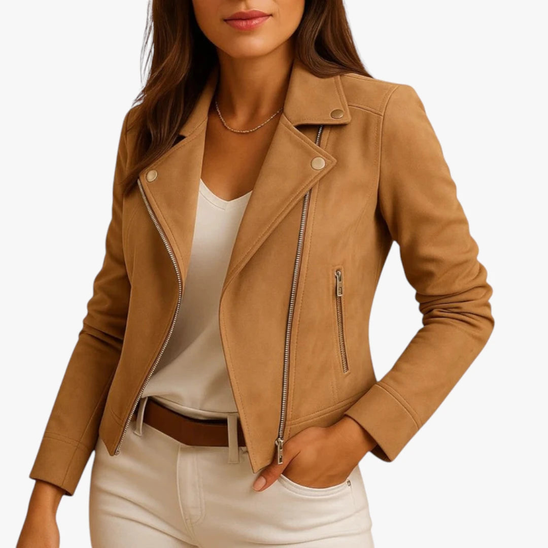 Miles & Luna Bomber Jacket – Lightweight Polyester Zip, Stand-Up Collar