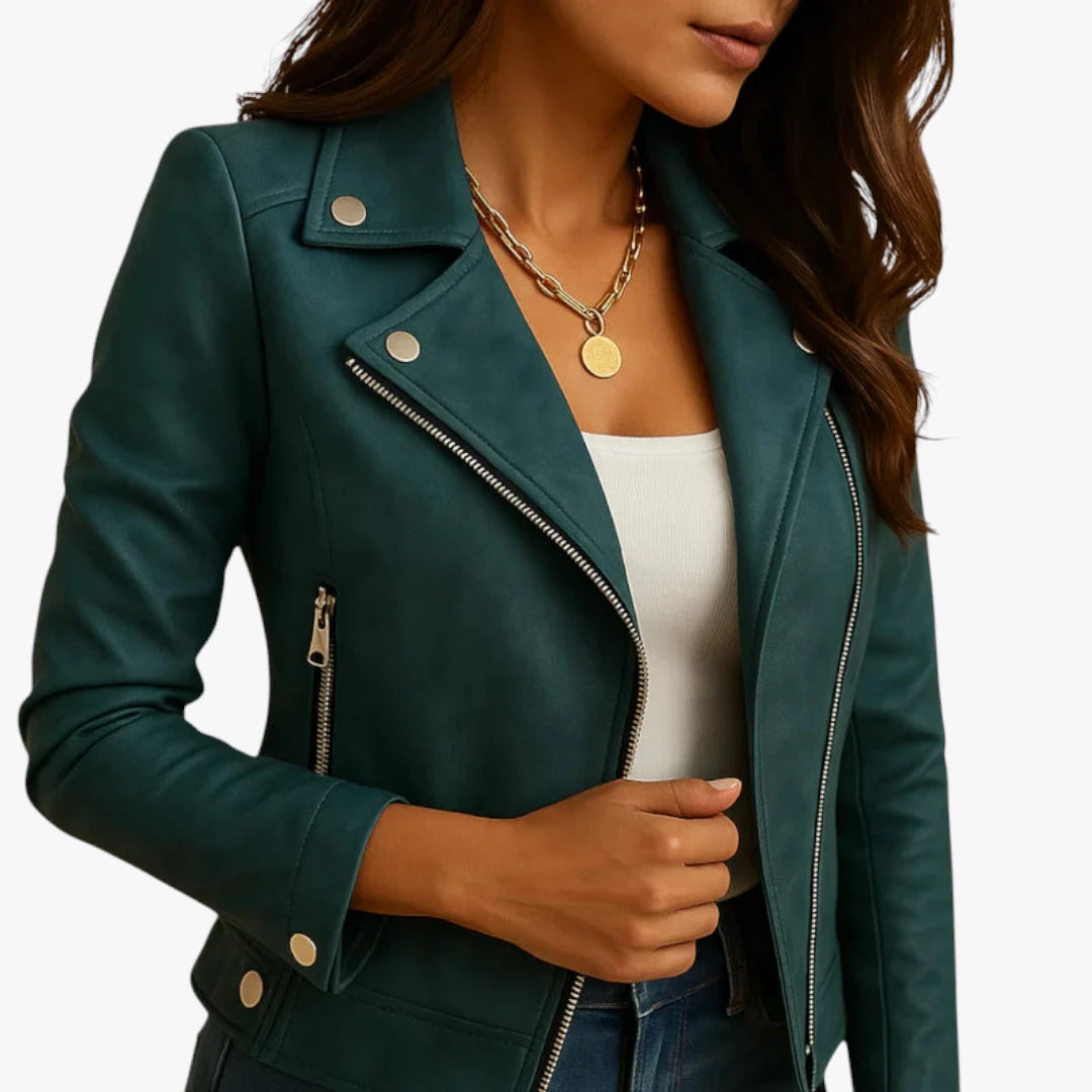 Miles & Luna Bomber Jacket – Lightweight Polyester Zip, Stand-Up Collar