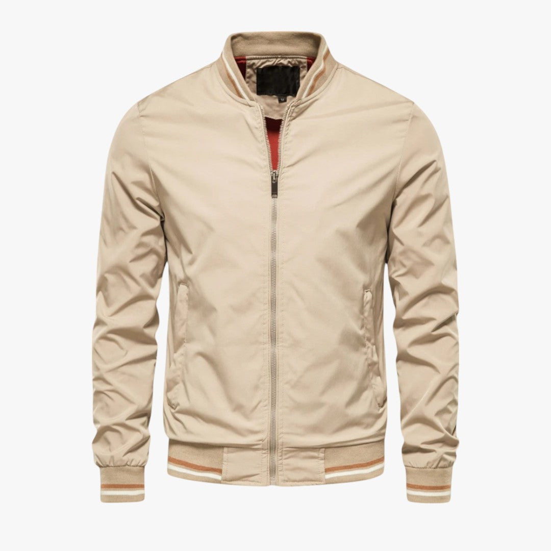 Miles & Luna Bomber Jacket Lightweight Polyester Zip-Up Coat for Men