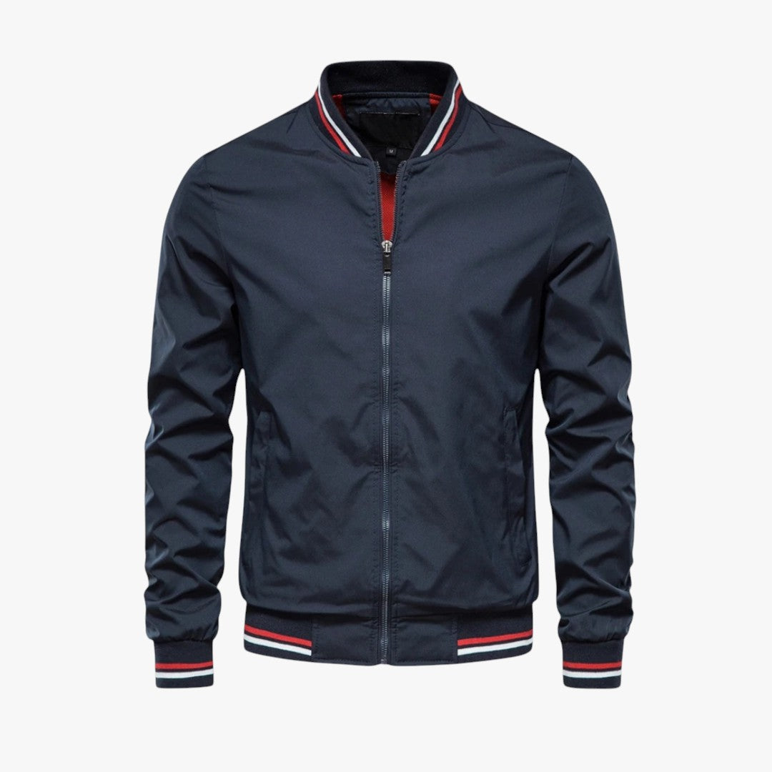 Miles & Luna Bomber Jacket Lightweight Polyester Zip-Up Coat for Men