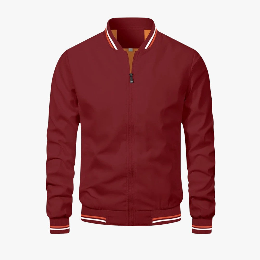 Miles & Luna Bomber Jacket Lightweight Polyester Zip-Up Coat for Men