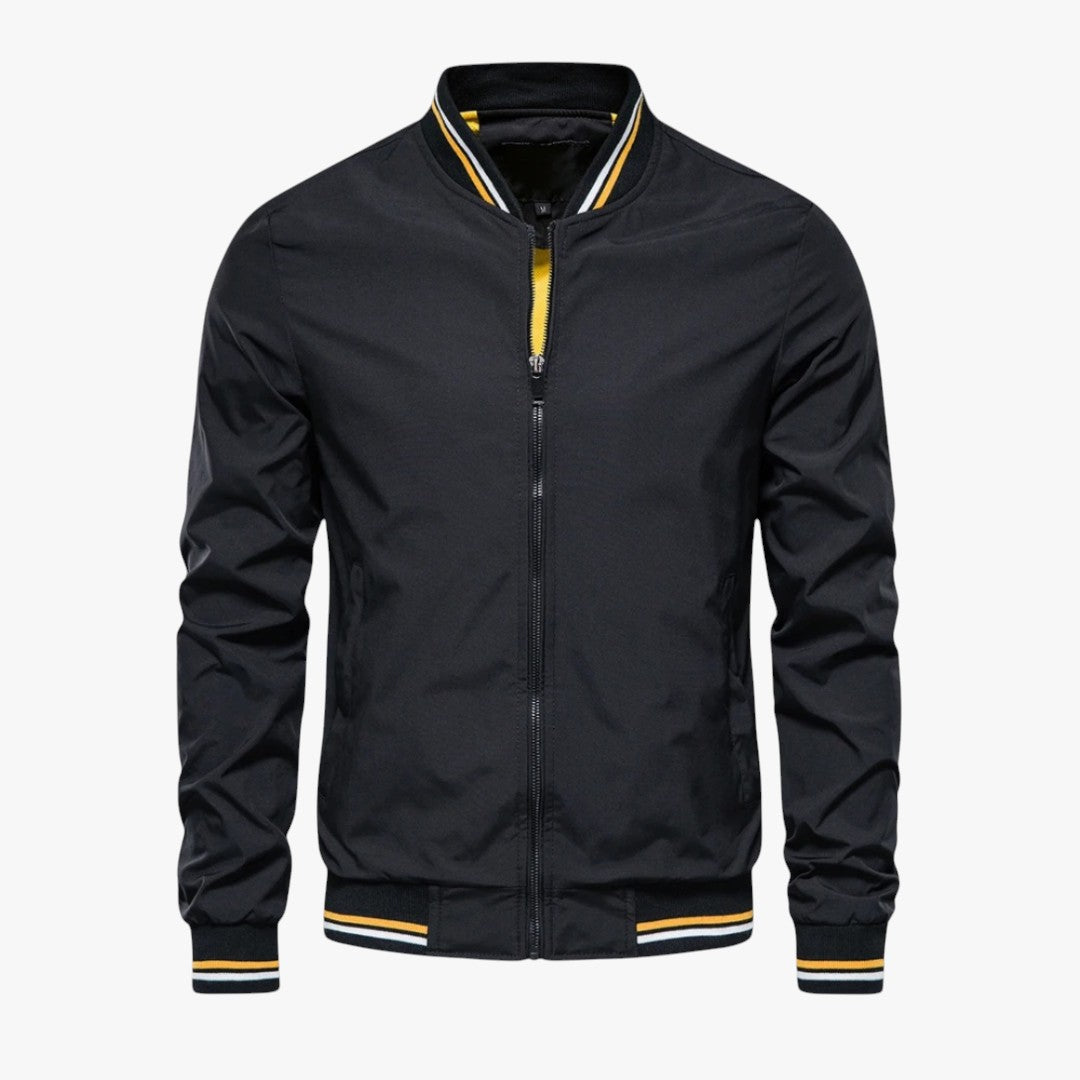 Miles & Luna Bomber Jacket Lightweight Polyester Zip-Up Coat for Men