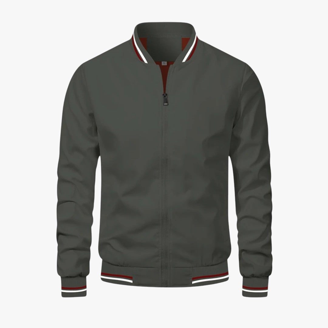Miles & Luna Bomber Jacket Lightweight Polyester Zip-Up Coat for Men