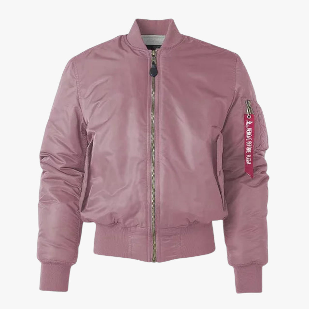 Miles & Luna Bomber Jacket Windproof Water-Repellent Classic Style for Women