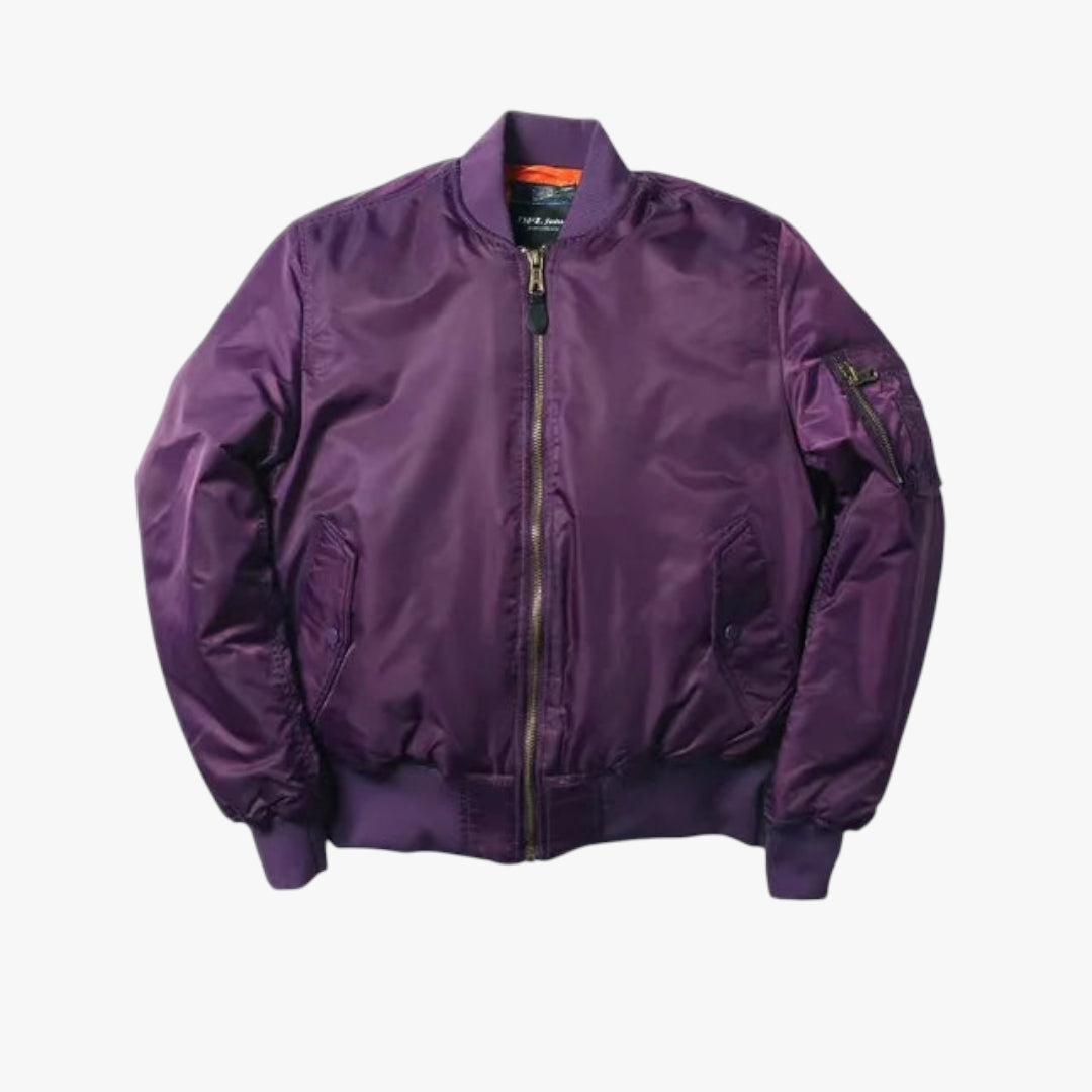 Miles & Luna Bomber Jacket Windproof Water-Repellent Classic Style for Women