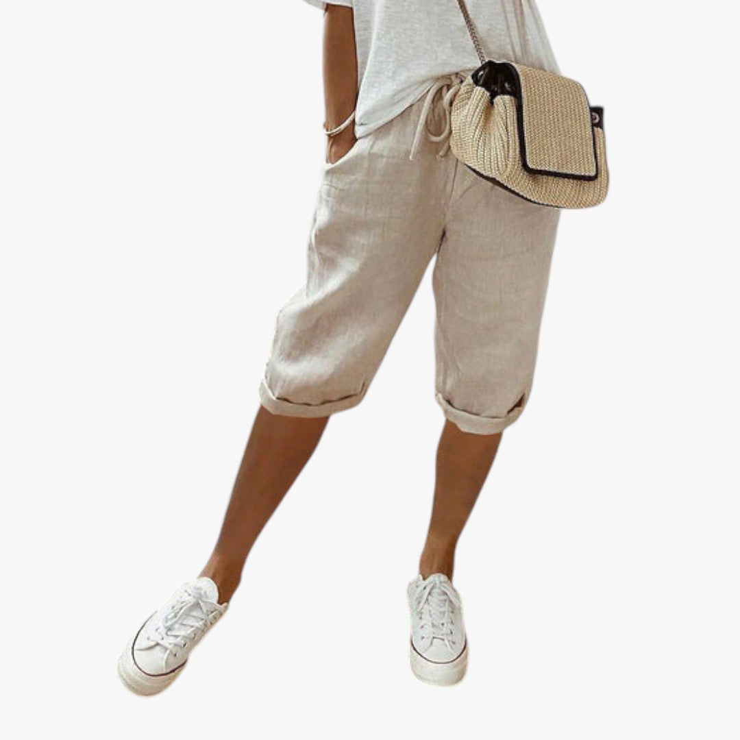 Miles & Luna Breathable Knee Length Pants for Women
