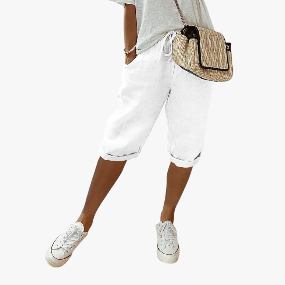 Miles & Luna Breathable Knee Length Pants for Women