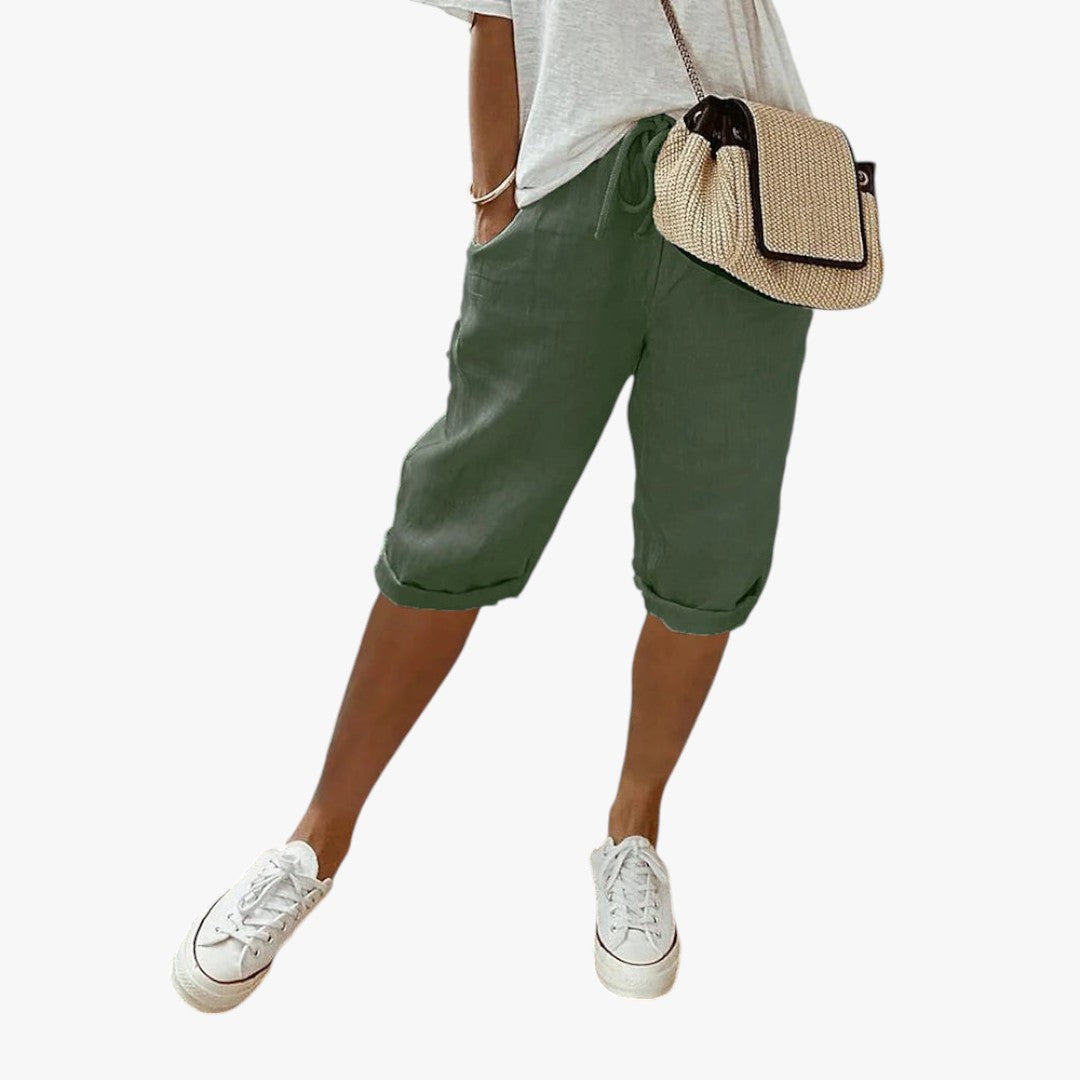 Miles & Luna Breathable Knee Length Pants for Women