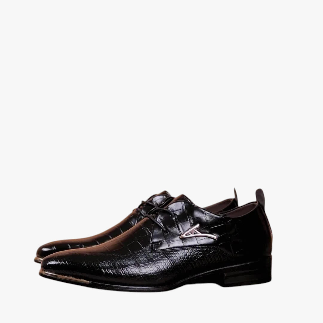 Miles & Luna Brooks Timeless Leather Lace-Up Dress Shoes Classic Formal Style for Men