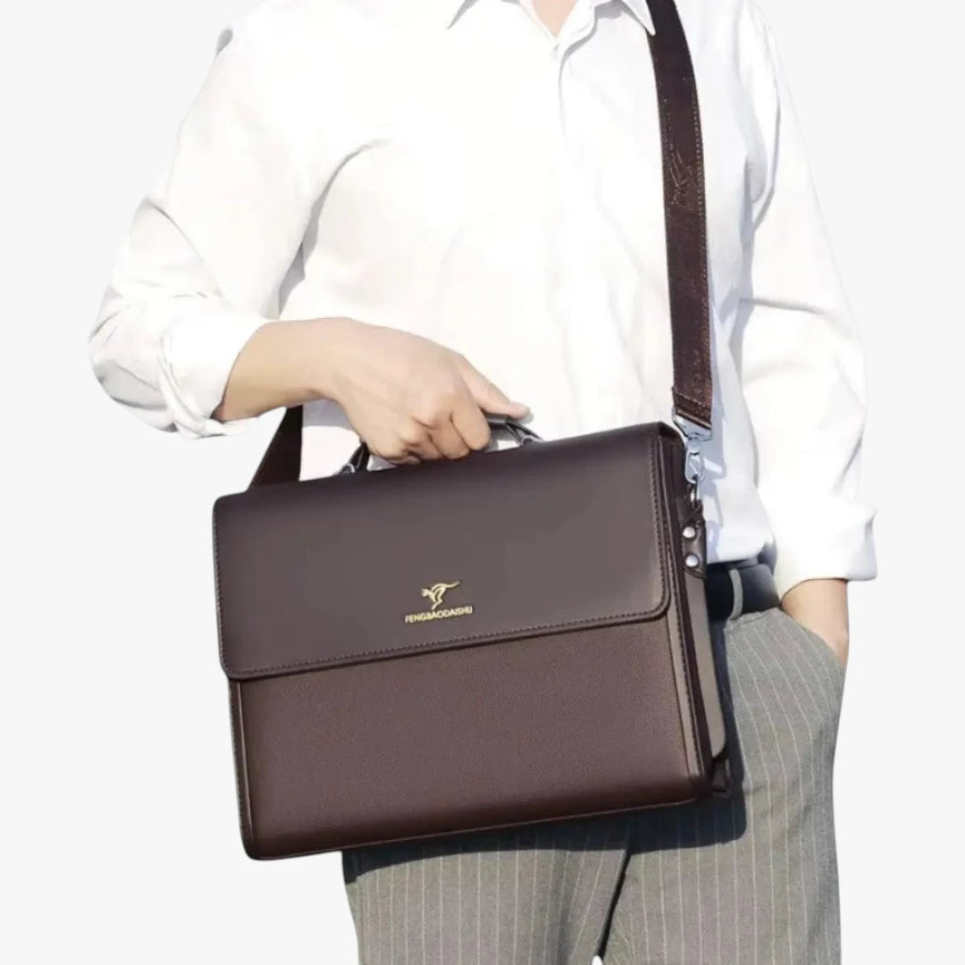 Miles & Luna Business Shoulder Bag Compact Organiser Briefcase with Sleek Design for Men