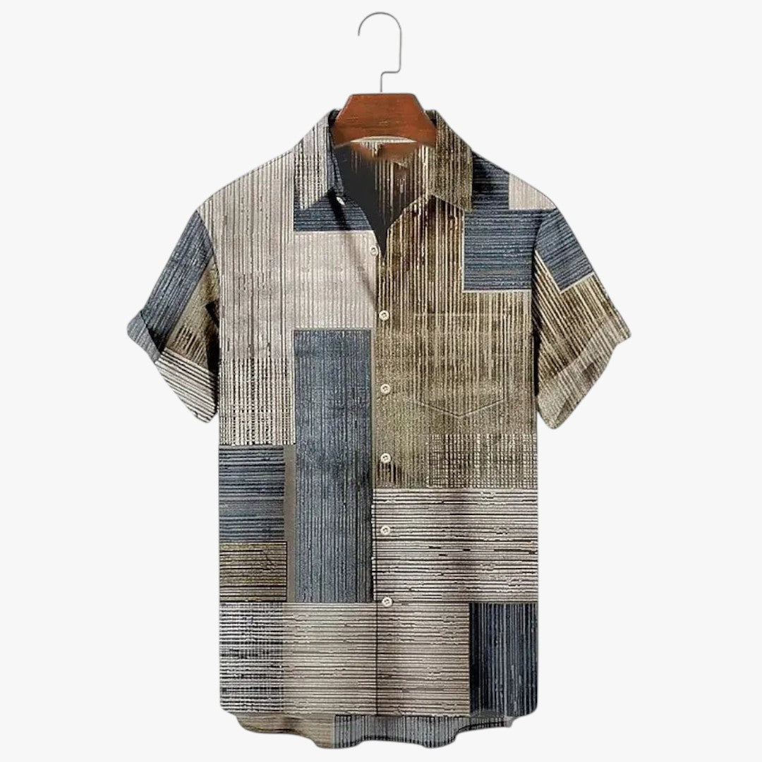 Miles & Luna Button-Up Blouse Shirt for Men