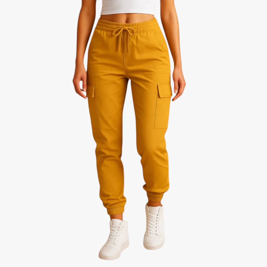 Miles & Luna Cargo Pants – Fitted Style with High Waist
