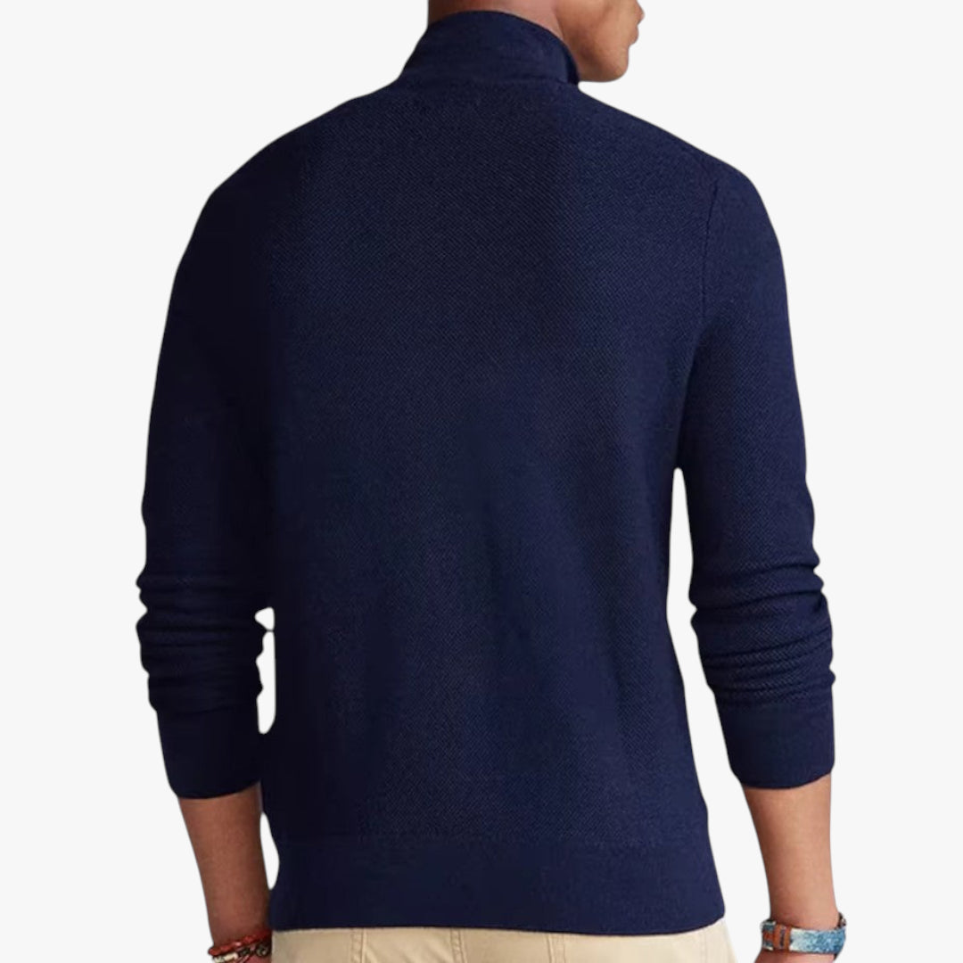 Miles & Luna Cashmere Cardigan with Cotton Blend Old Money Luxury Style for Men