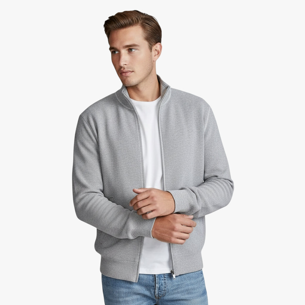 Miles & Luna Cashmere Cardigan with Cotton Blend Old Money Luxury Style for Men