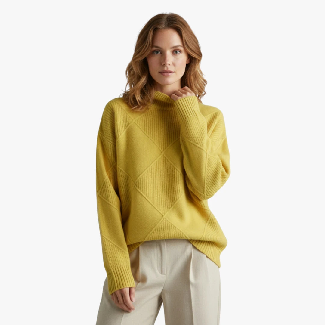 Miles & Luna Cashmere Turtleneck Sweater Soft Turtleneck Sweater With Breathable Material And Comfortable Fit For Women