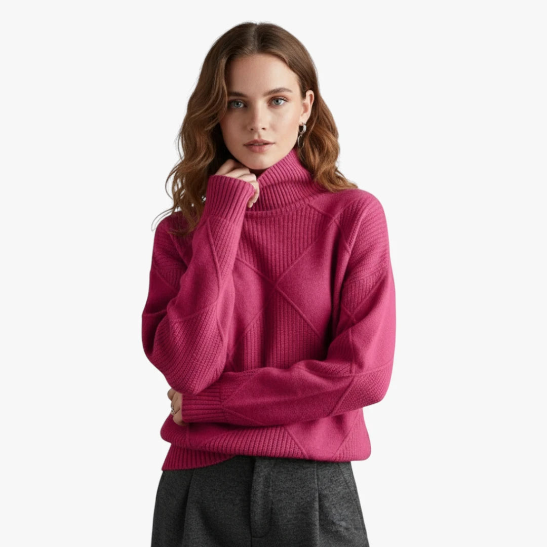 Miles & Luna Cashmere Turtleneck Sweater Soft Turtleneck Sweater With Breathable Material And Comfortable Fit For Women
