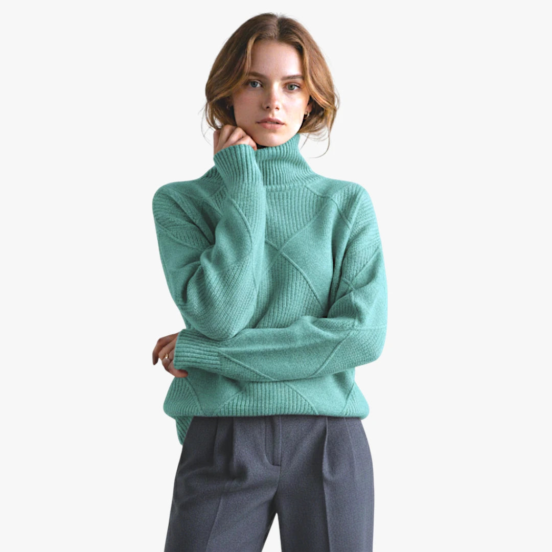 Miles & Luna Cashmere Turtleneck Sweater Soft Turtleneck Sweater With Breathable Material And Comfortable Fit For Women