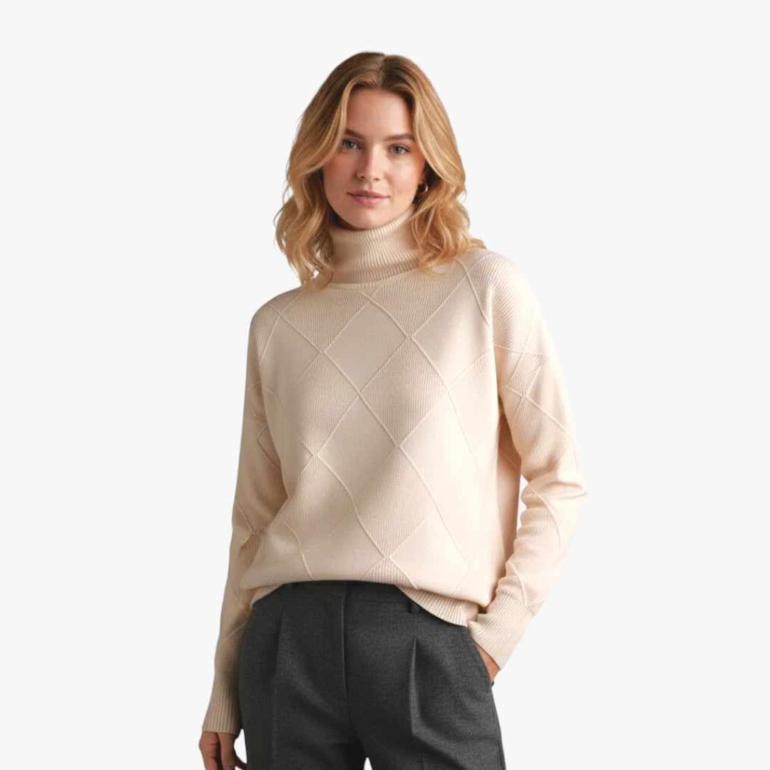 Miles & Luna Cashmere Turtleneck Sweater Soft Turtleneck Sweater With Breathable Material And Comfortable Fit For Women