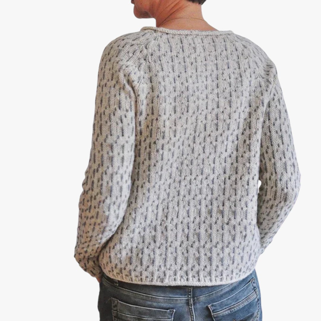 Miles & Luna Casual Knitted Cotton O-neck Sweater for Women