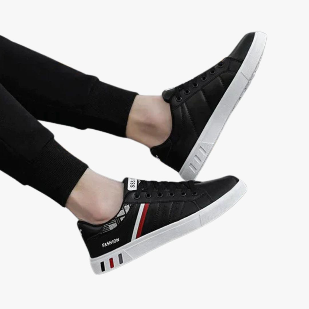 Miles & Luna Casual Low-Top Textured Design Lace-Up with Cushioned Sole Sneakers for Men