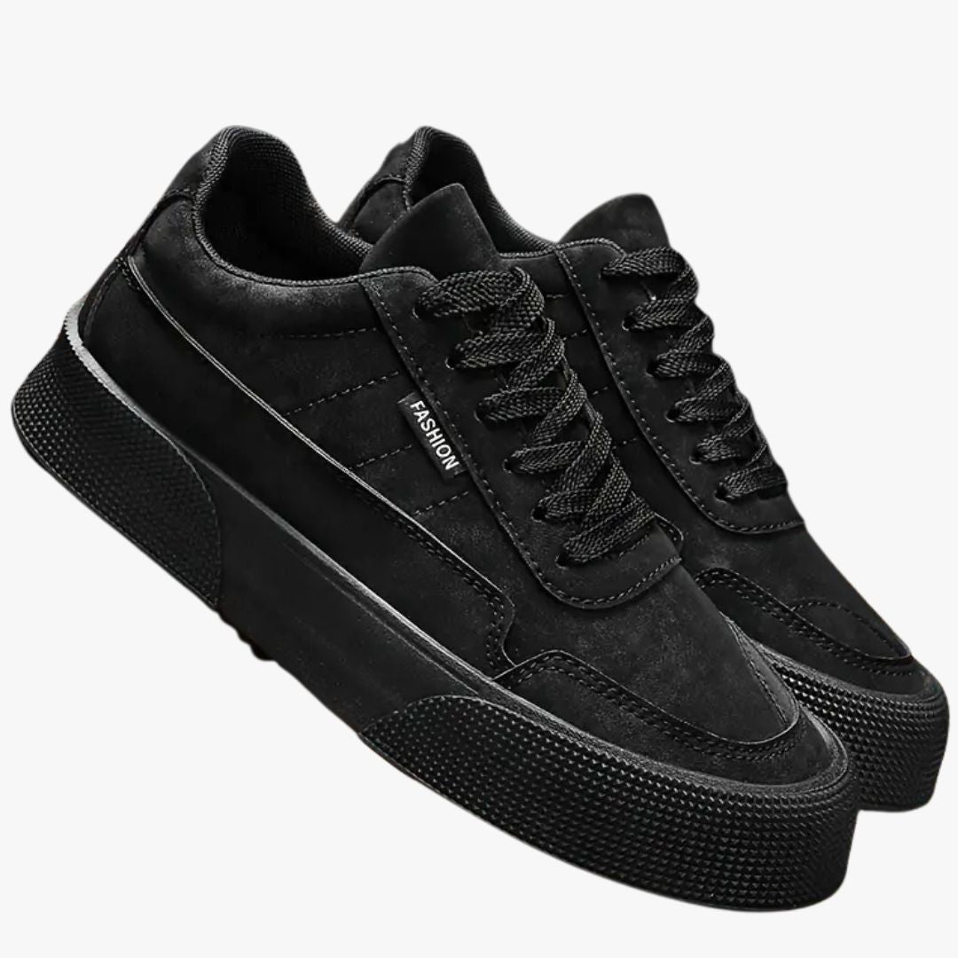 Miles & Luna Casual Sneakers Suede-Like Upper Low-Top Lace-Up Durable Grip Sole for Men