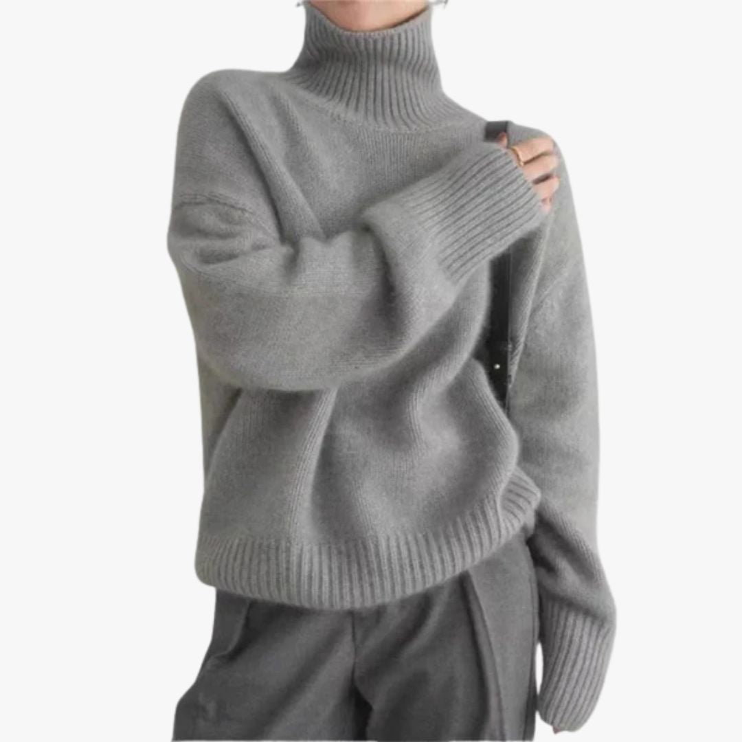 Miles & Luna Casual Soft Knitted Turtleneck Jumper for Women