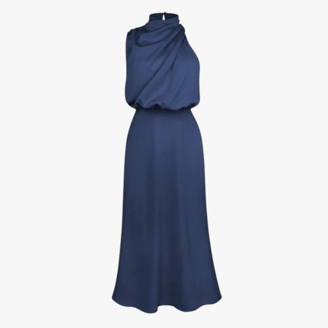 Miles & Luna Chic Satin Maxi Dress for Women