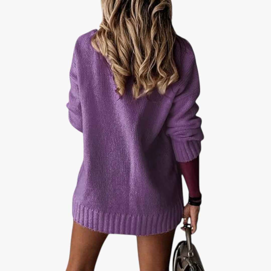 Miles & Luna Chic V-Neck Cashmere Sweater for Women