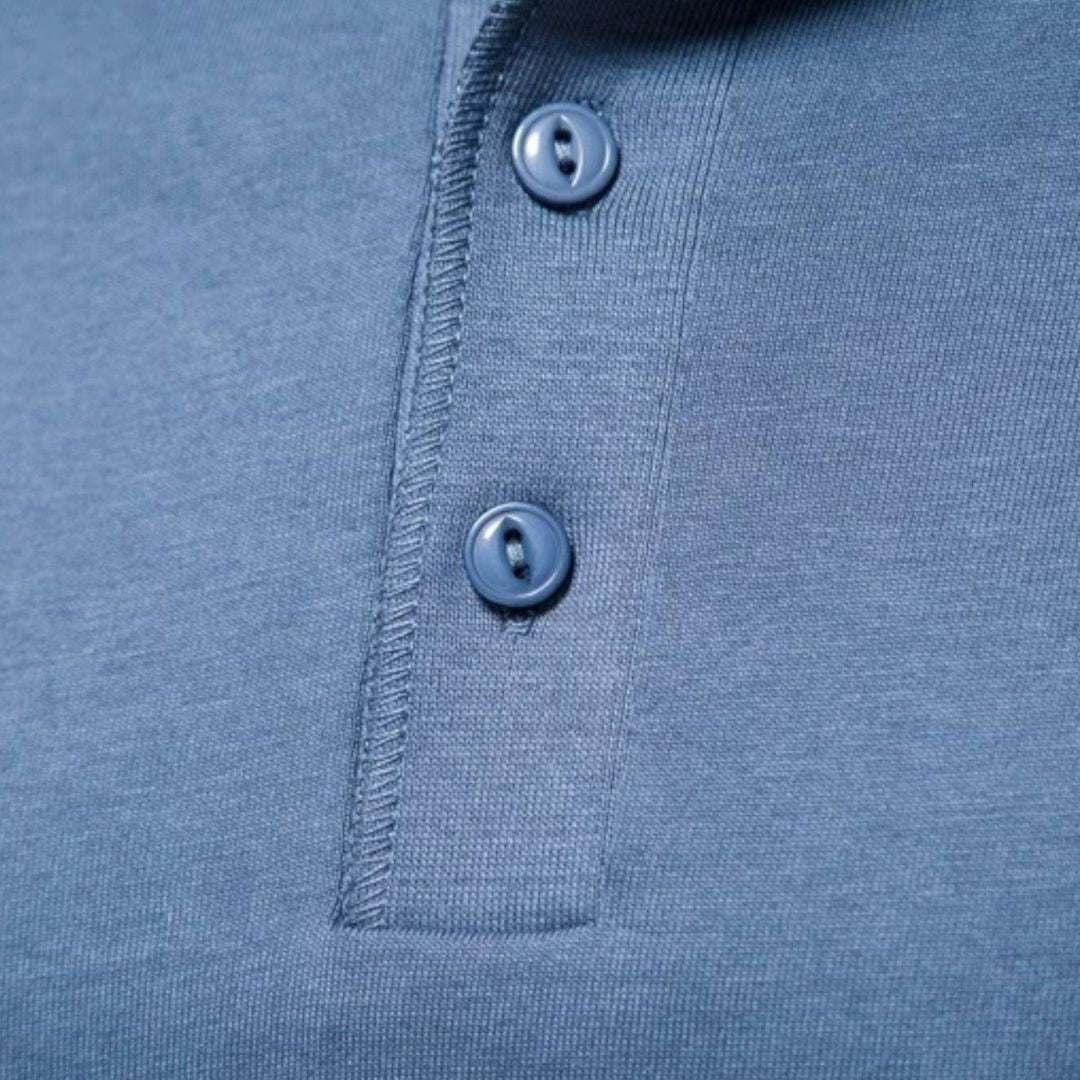 Miles & Luna | Classic Long Sleeve Henley Premium Pique Cotton T-Shirt