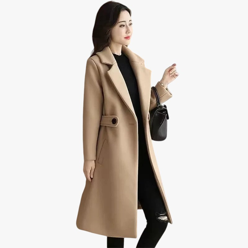 Miles & Luna Coat with Belted Button Closure for Women