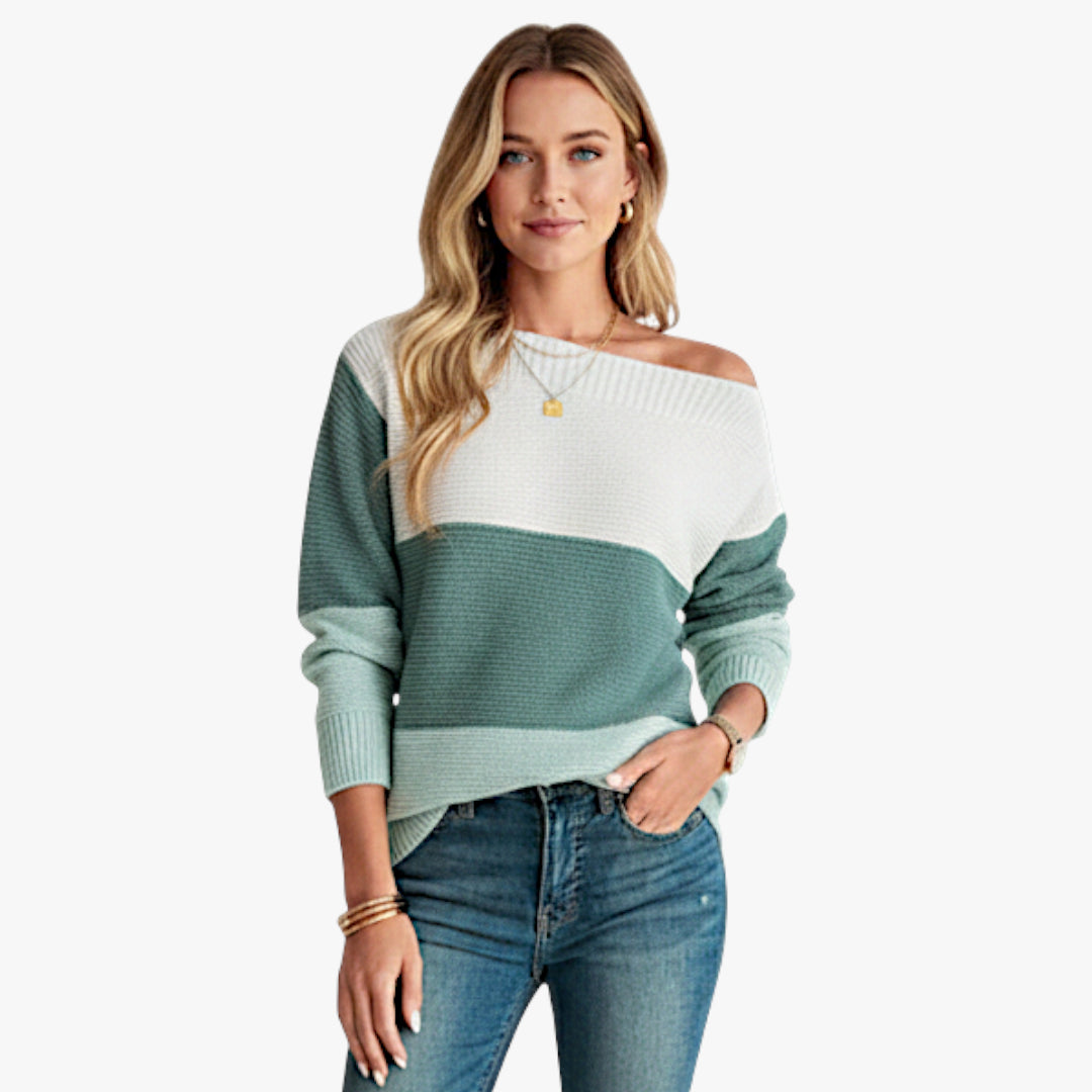 Miles & Luna Colour block Knit Sweater with Soft Fabric and Modern Pullover Fit for Men