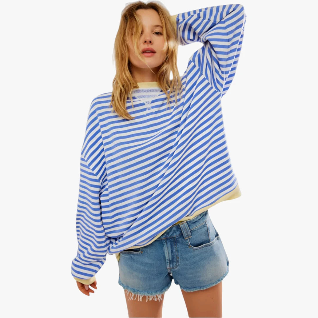 Miles & Luna Cotton Blend Sweatshirt for Casual Everyday Wear for Women