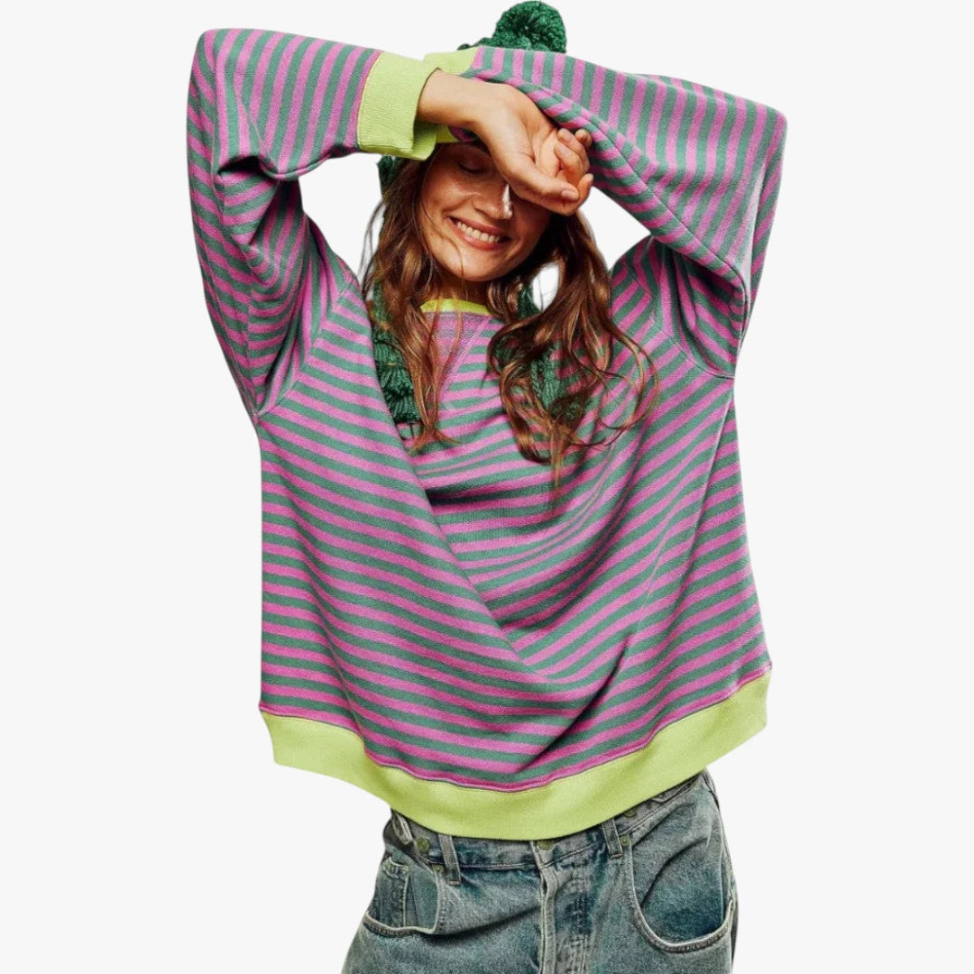 Miles & Luna Cotton Blend Sweatshirt for Casual Everyday Wear for Women