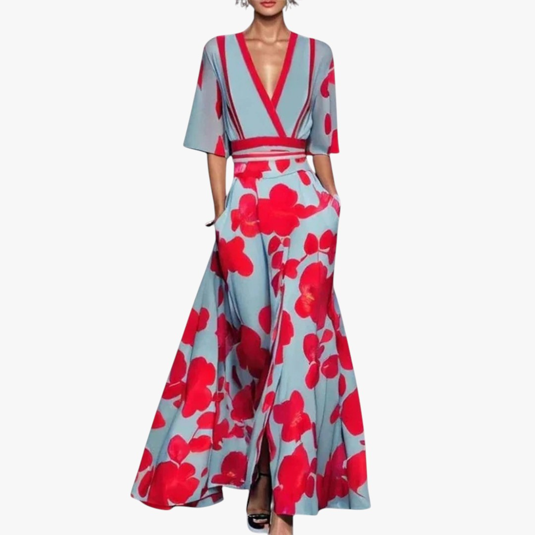 Miles & Luna Cotton Floral Maxi Dress for Women