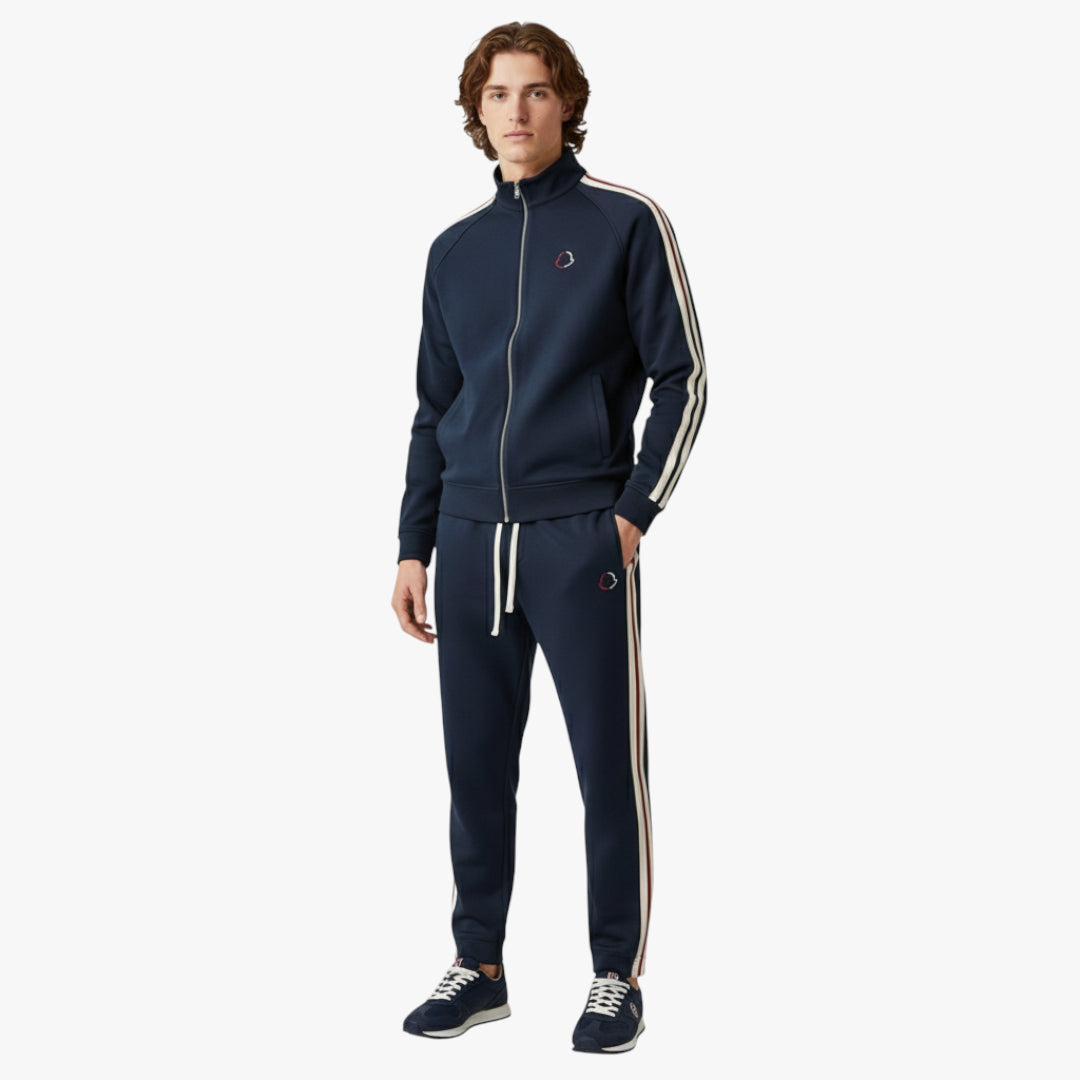 Miles & Luna Cotton Tracksuit with Half Zip Sweatshirt and Elastic Waist Joggers for Men