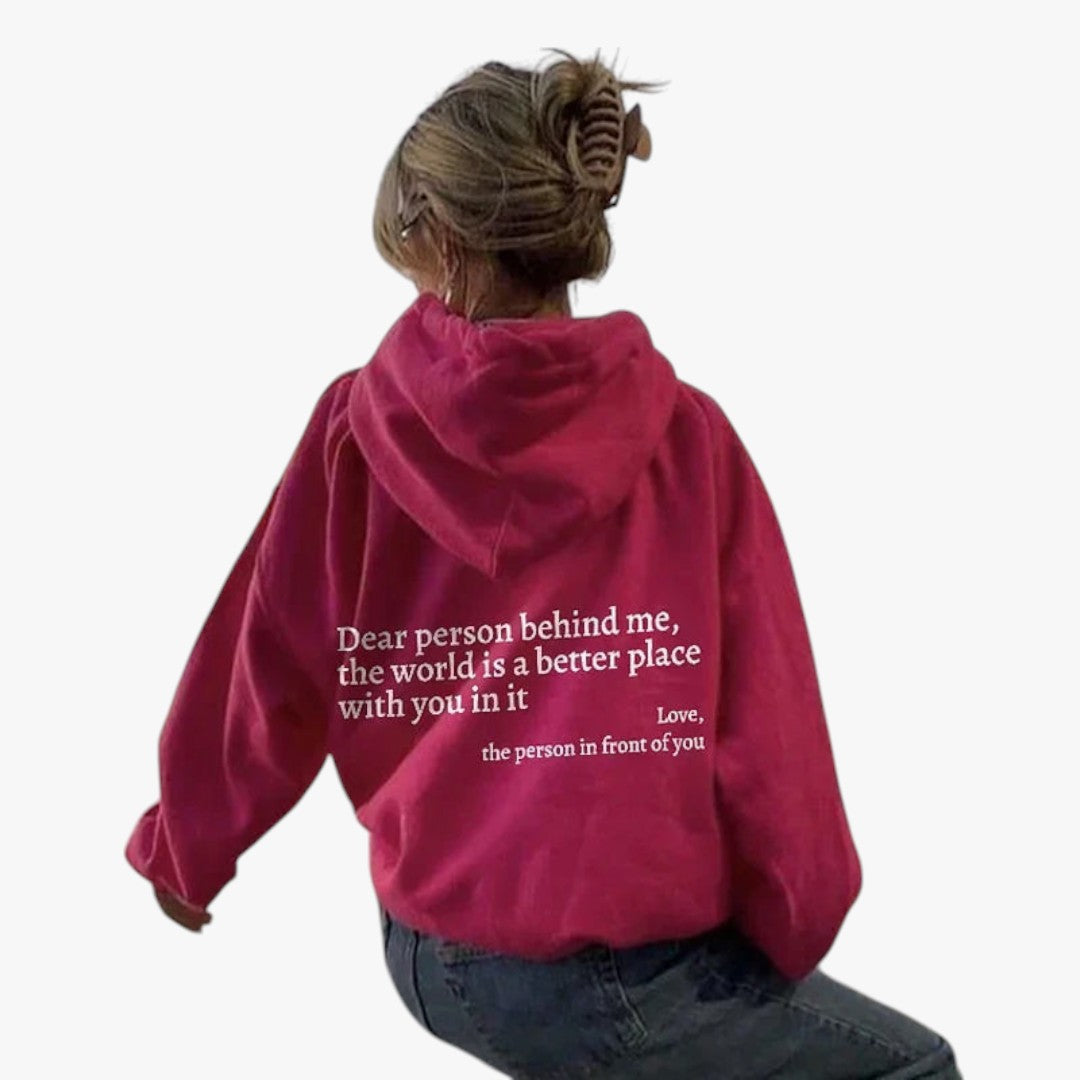 Miles & Luna "Dear Person Behind Me" Hoodie for Women