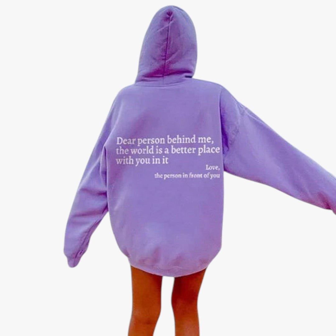 Miles & Luna "Dear Person Behind Me" Hoodie for Women