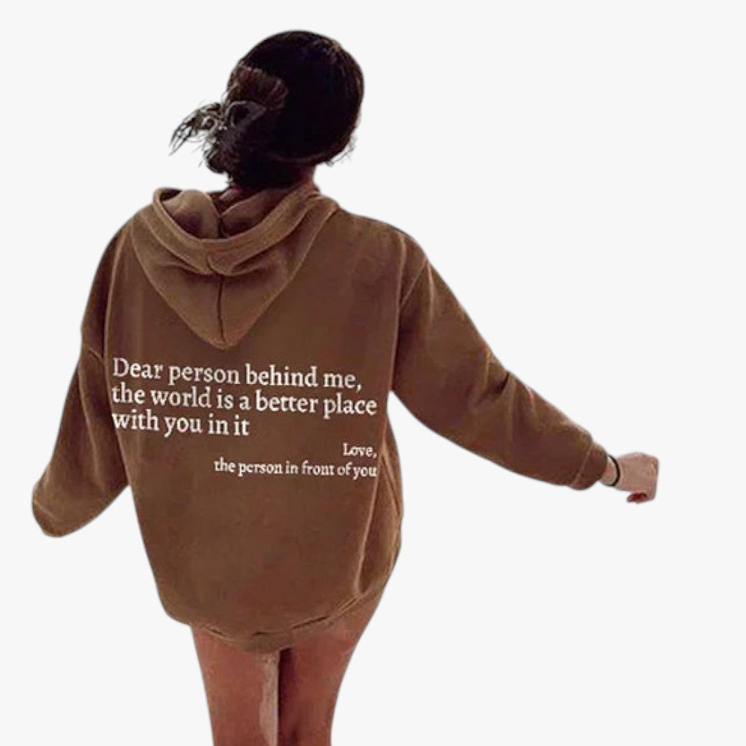 Miles & Luna "Dear Person Behind Me" Hoodie for Women