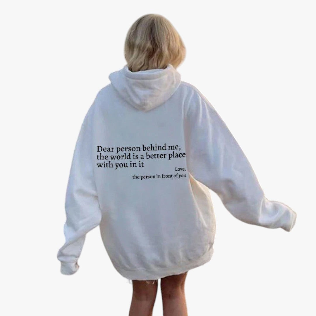 Miles & Luna "Dear Person Behind Me" Hoodie for Women