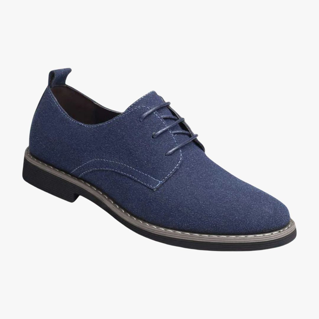 Miles & Luna | Derby Suede Leather Oxford – Business Laced Loafer for Men
