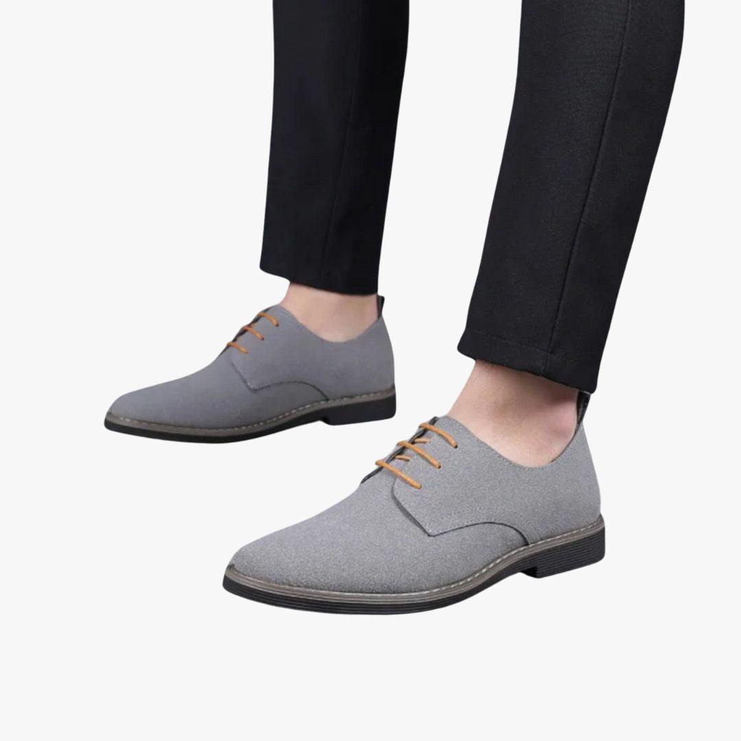 Miles & Luna | Derby Suede Leather Oxford – Business Laced Loafer for Men