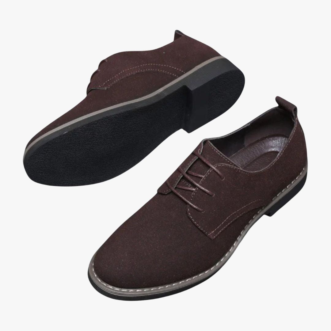 Miles & Luna | Derby Suede Leather Oxford – Business Laced Loafer for Men