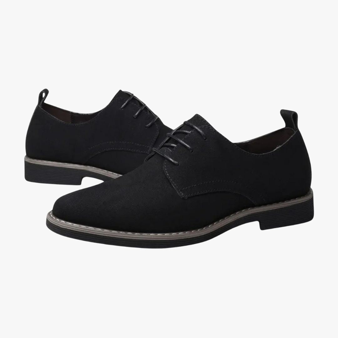 Miles & Luna | Derby Suede Leather Oxford – Business Laced Loafer for Men