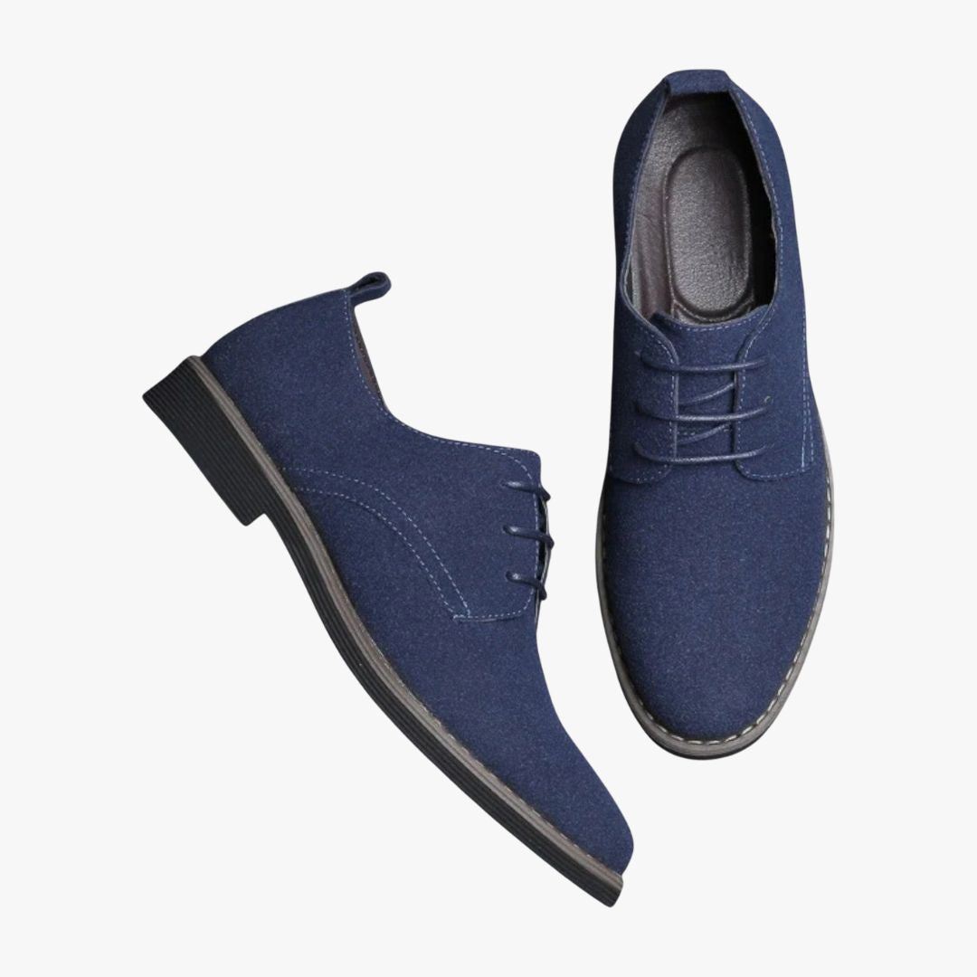 Miles & Luna | Derby Suede Leather Oxford – Business Laced Loafer for Men